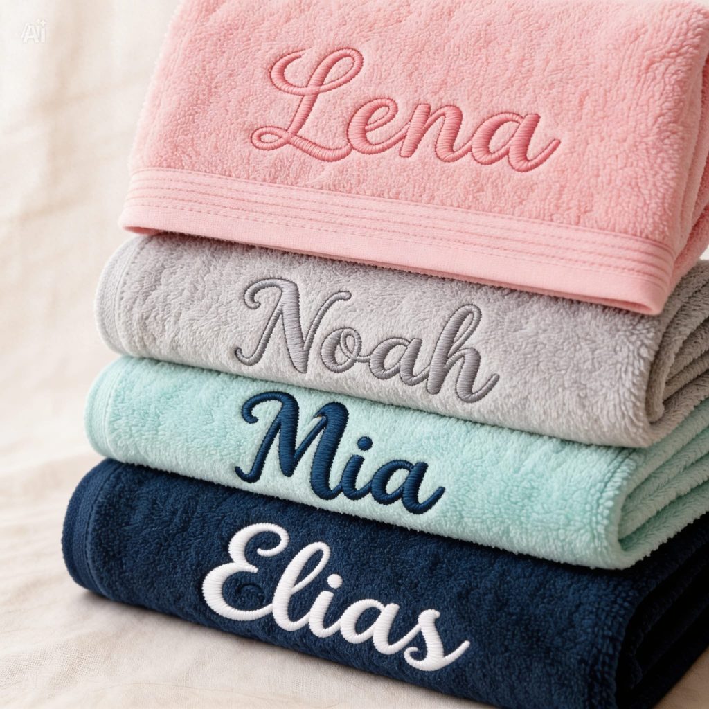 Handtuch (50x100 cm) Personalisiert mit Namen & Motiv