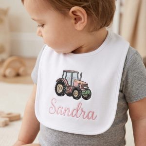 Besticktes Baby-Lätzchen Personalisiert mit Namens-& Wunschmotiv